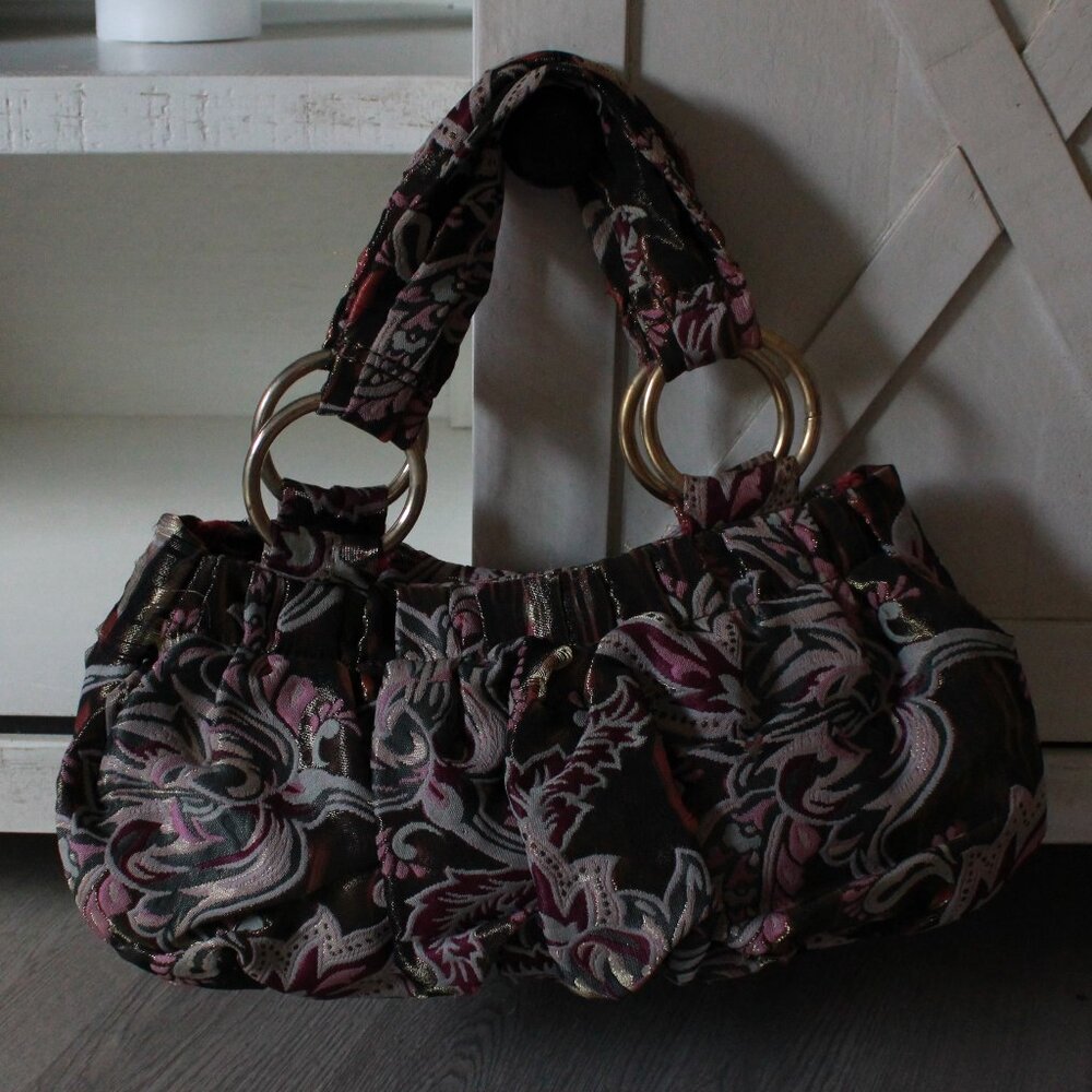 Aldo Metallic Fabric Handbag